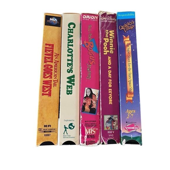 Lot Of 5 Vintage Kids VHS Tapes Winnie The Pooh Charlotte’s Web Movies 70s 80s 9 - Picture 3 of 6